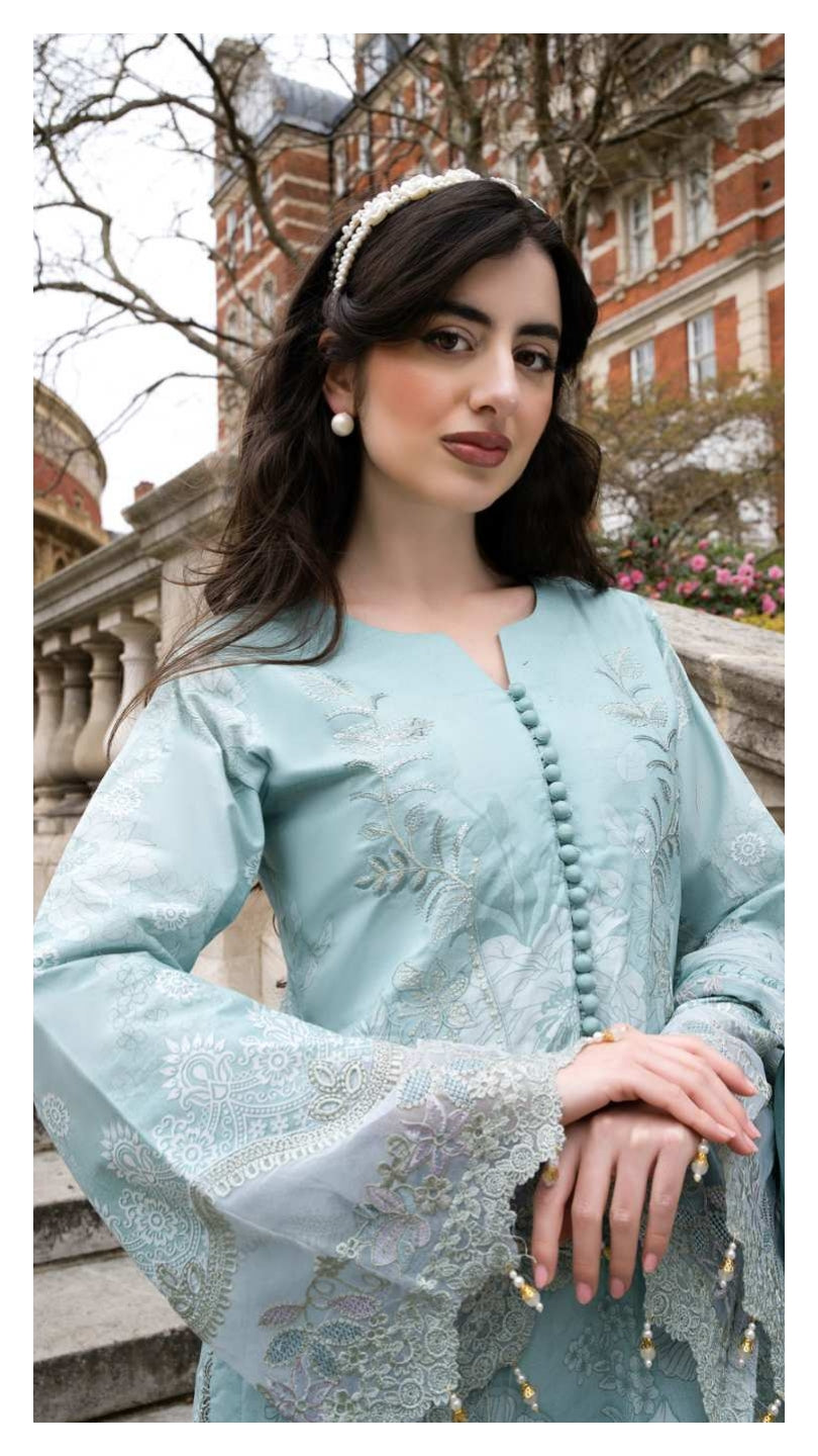 ALZOHAIB SUNSHINE BLOOM England Stories Embroidered Lawn