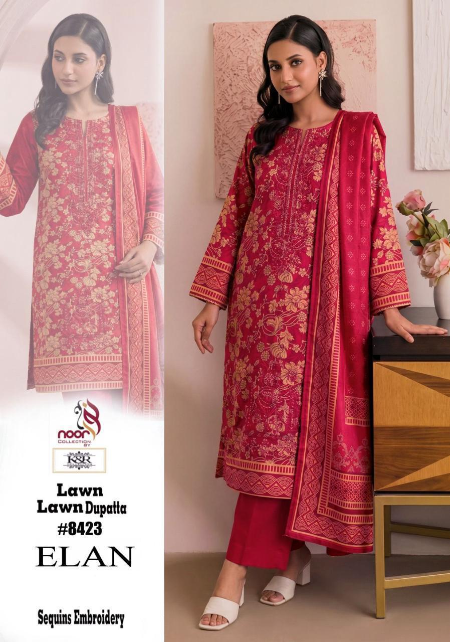 K&R Lawn Shirt with Sequence Embroidery
