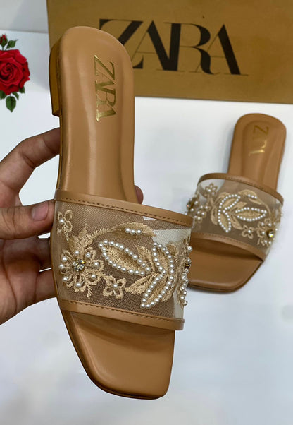 Zara embroidery slipper
