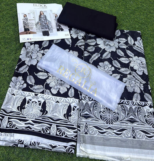 BLACK AND WHITE  LAWN COLLECTION 2026