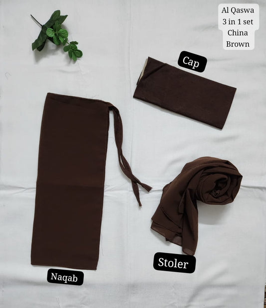 3 in 1 deal cap + niqab + stoler