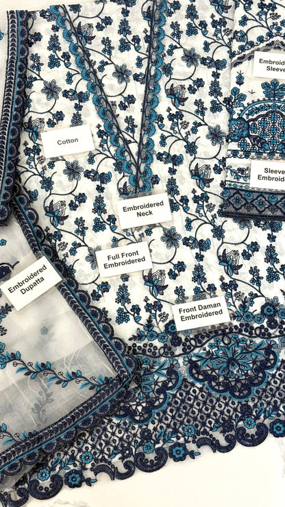 Faiza Saqlain Aya Luxury Lawn Collection Maxi Jehona