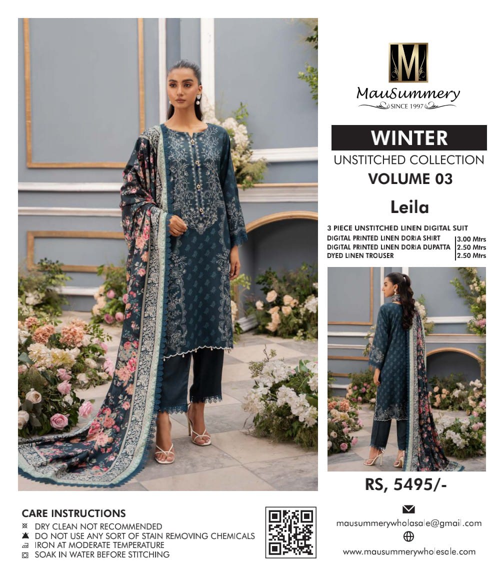 MAUSUMMERY Digital Printed Linen Bana Dora Collection