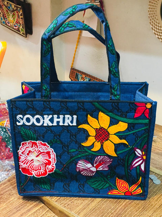 Sookhri brand with full Embroidery tod bag
