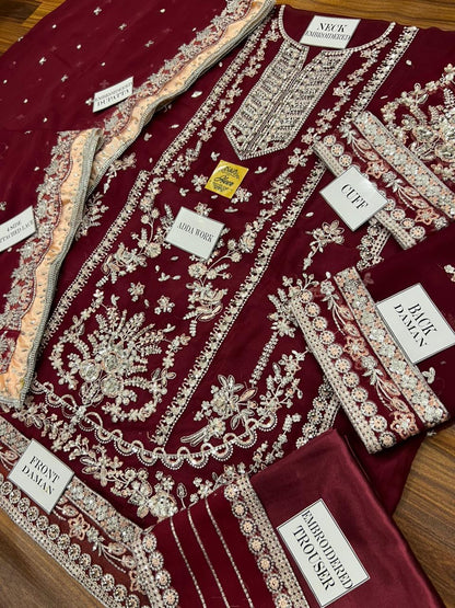 Aneela's Embroidered Chiffon Wedding Collection