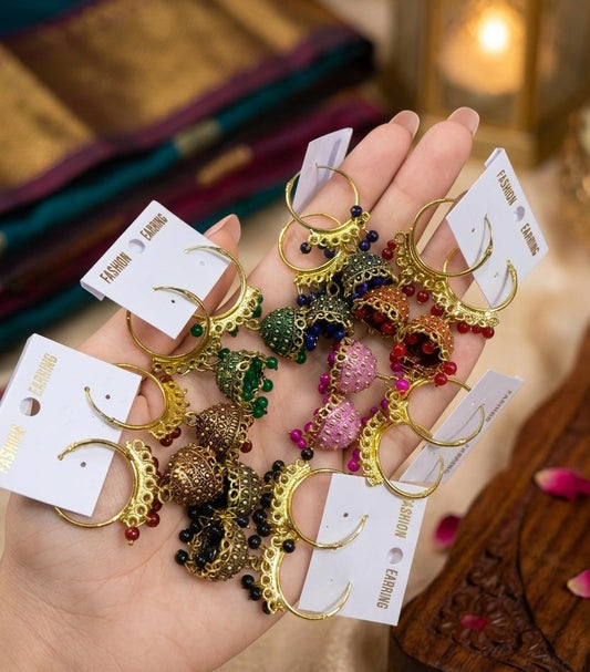 Multi Color Full Bali Gajra Design Jhumki