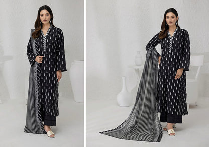 REGALIA BLACK & WHITE Digital Premium Printed Lawn Collection