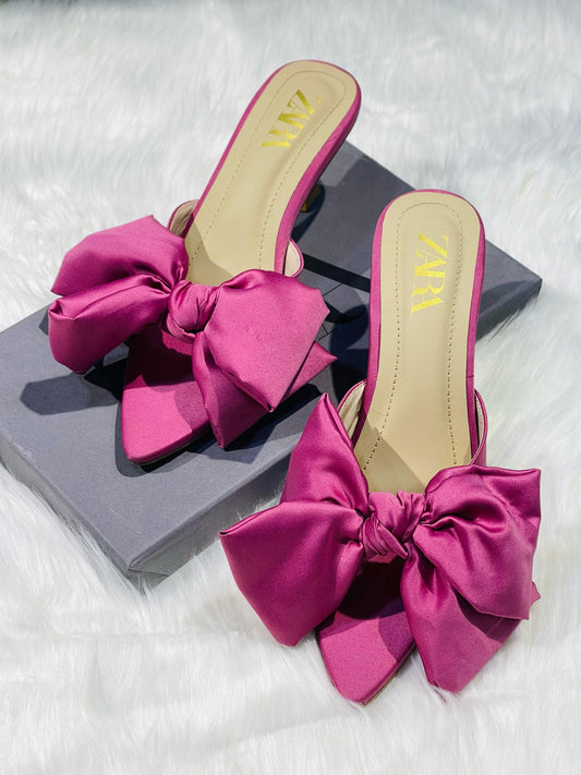 ZARA DOUBLE BOW HEELS