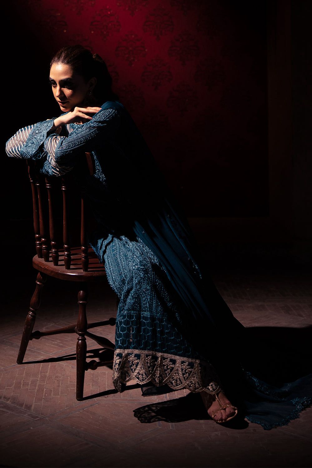 Azure Chiffon Embroidered  Collection