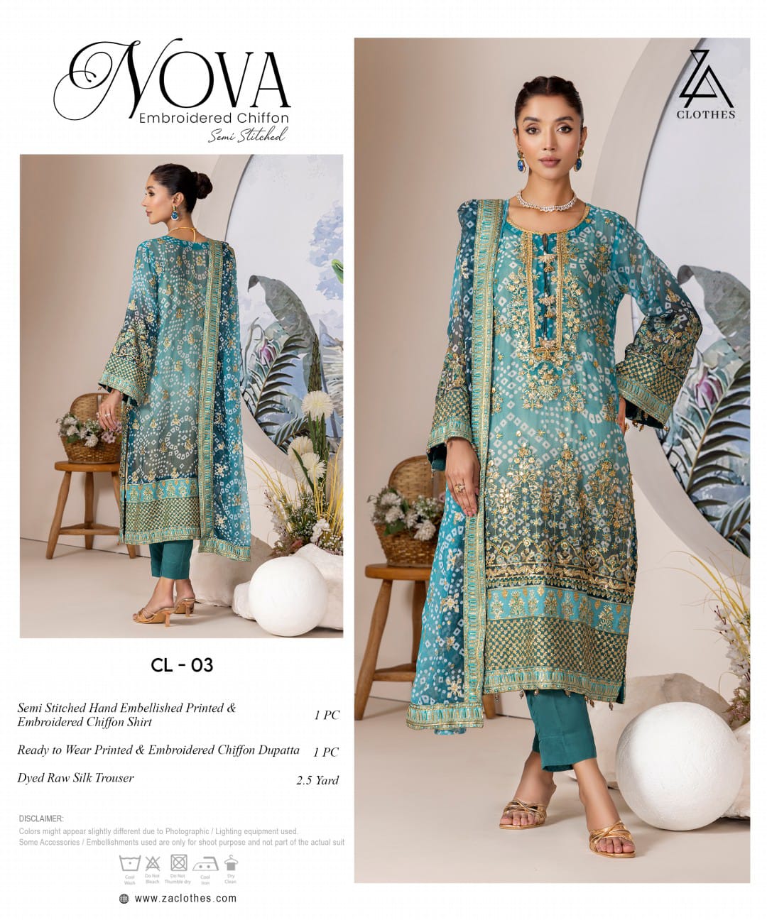 NOVA Embroidered Chiffon