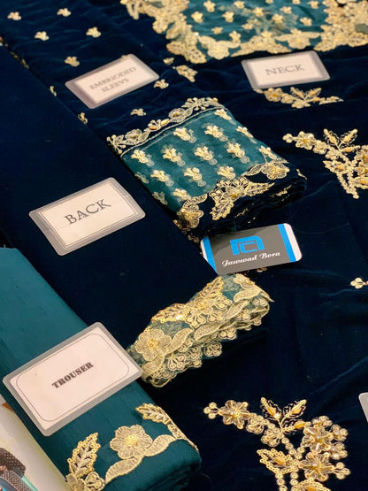 AFROZEH Velvet Embroidered Winter Collection