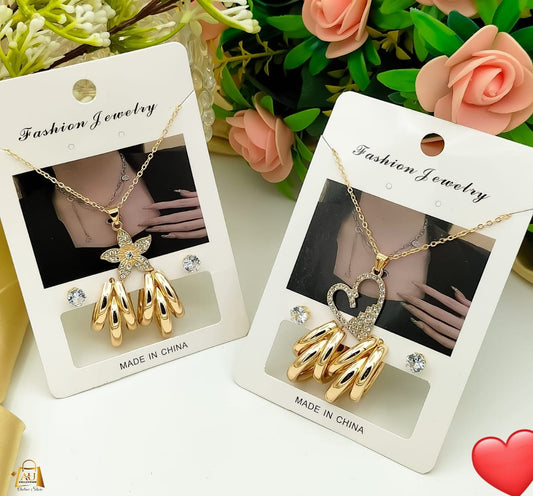 Locket Set with Korean Studs & tops