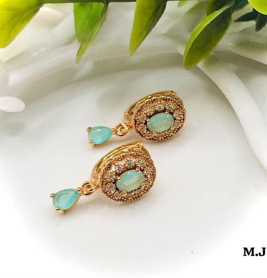 GOLD PLATED MICRO ZIRCON EARRINGS