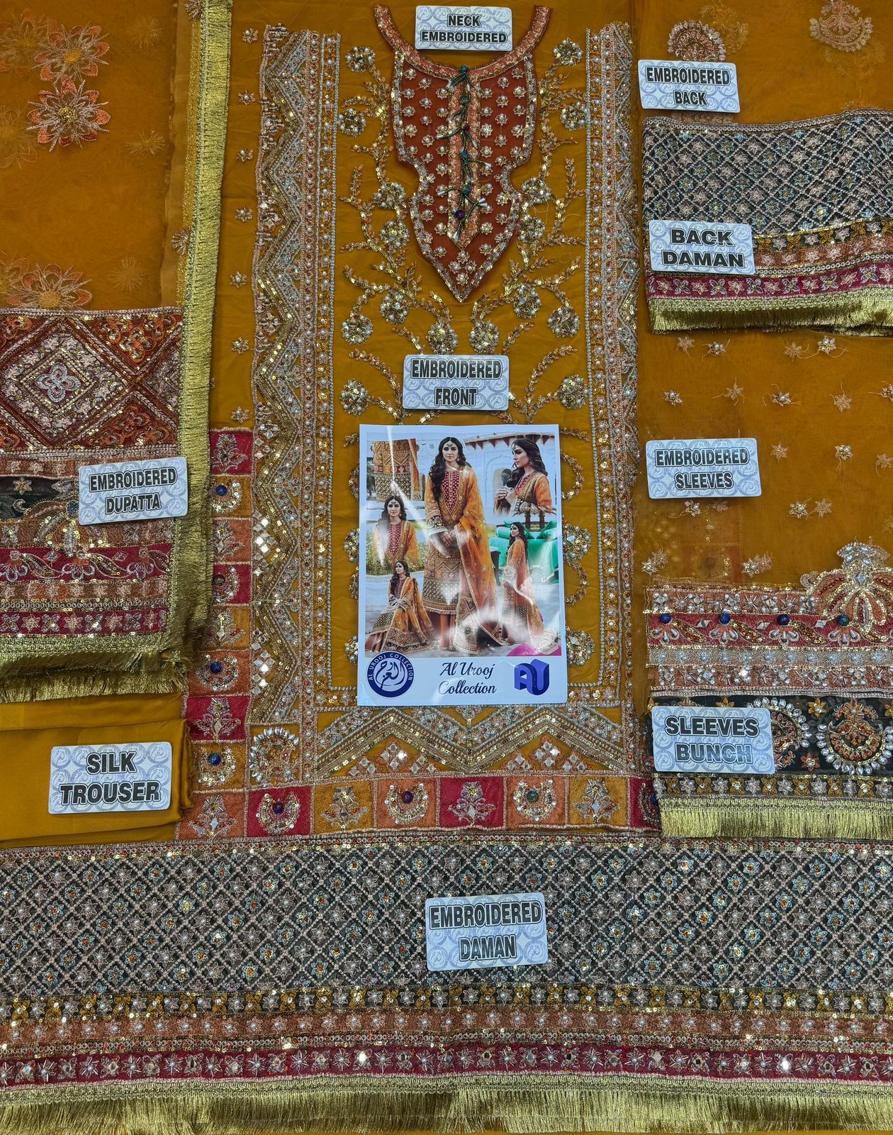 Shagun By Gisele Net Embroidered