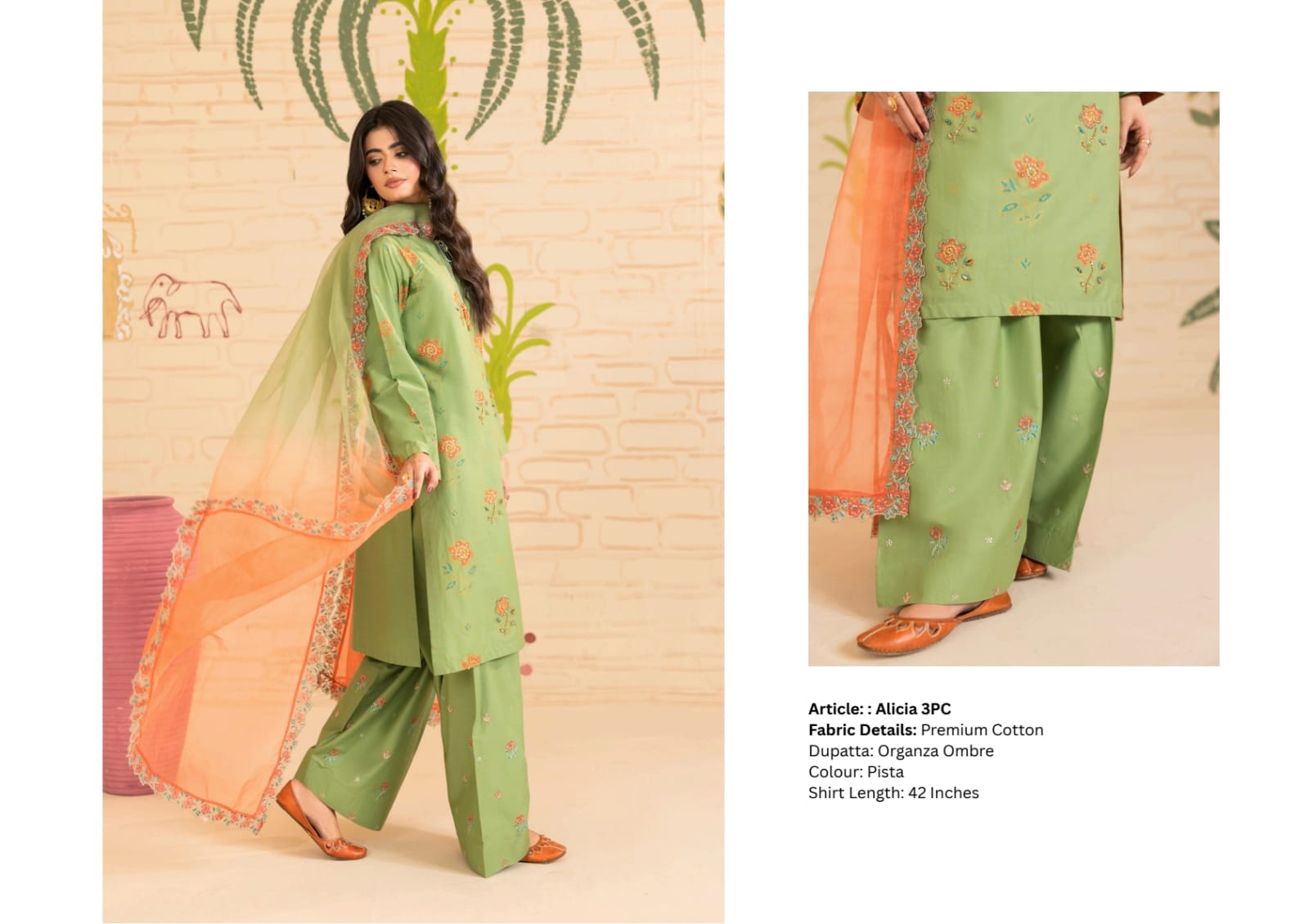 ZEENAT MOSHO PRET STITCHED COTTON CODES COLLECTION