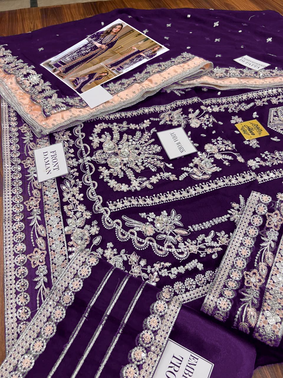 Aneela's Embroidered Chiffon Wedding Collection