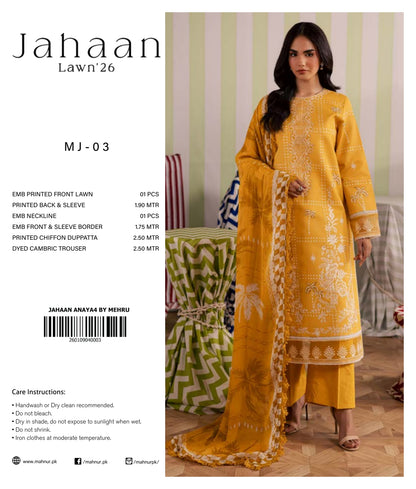 MAHNUR JAHAAN LAWN COLLECTION
