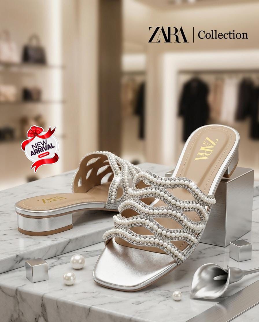 Zara Beaded Comfortable Slipper For Girls