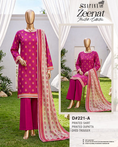 SAFINA Zeenat Digital Printed Lawn 3 PIECE Collection 2026