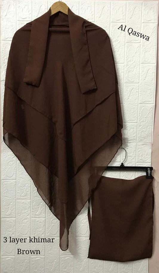 3PCS LAYER HIJAB SET