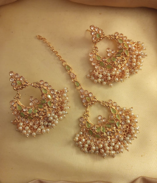 Casting Work Big Size Earrings With Teeka