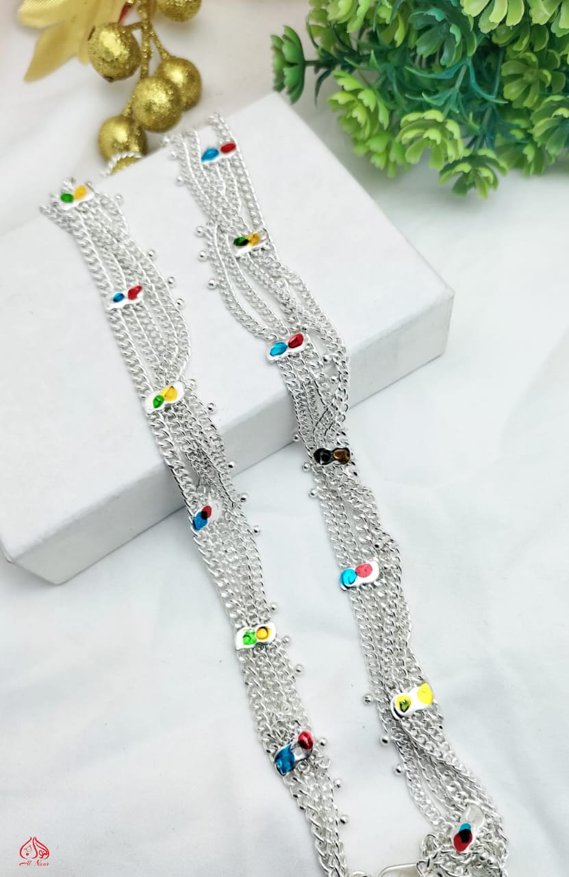 Fancy Indian pazab Full  Sliver Multi