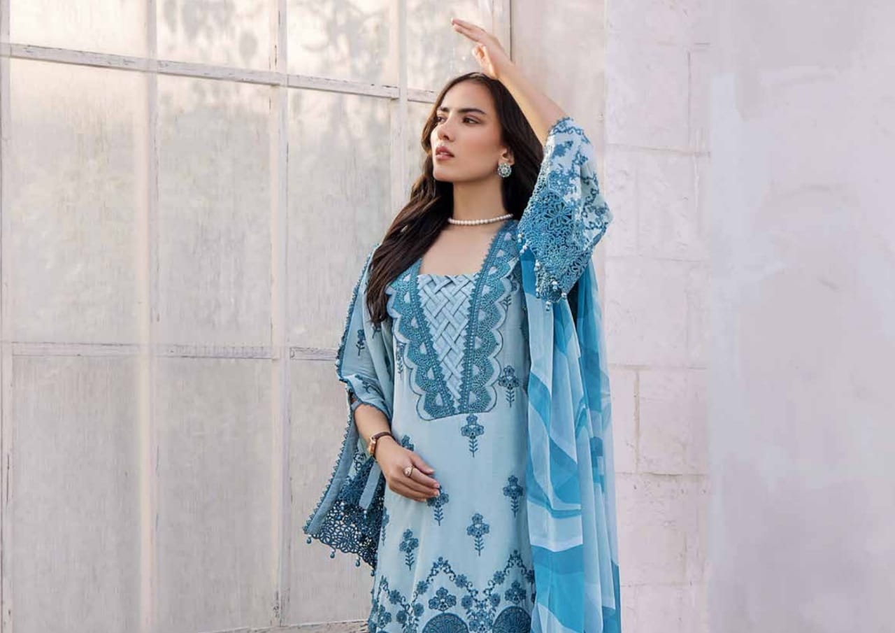 Adan's Lasserkari Unstitched Lawn'25