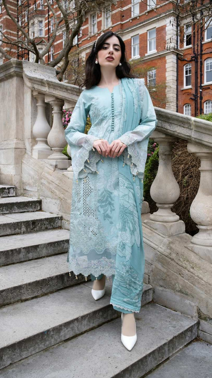 ALZOHAIB SUNSHINE BLOOM England Stories Embroidered Lawn