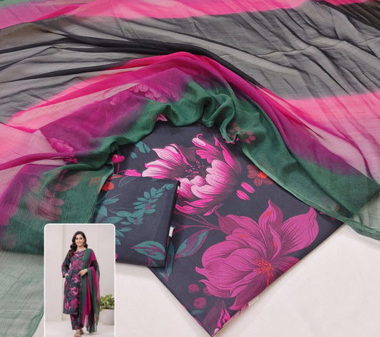 Printed Lawn With Chiffon Dupatta Collection
