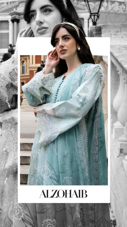 ALZOHAIB SUNSHINE BLOOM England Stories Embroidered Lawn