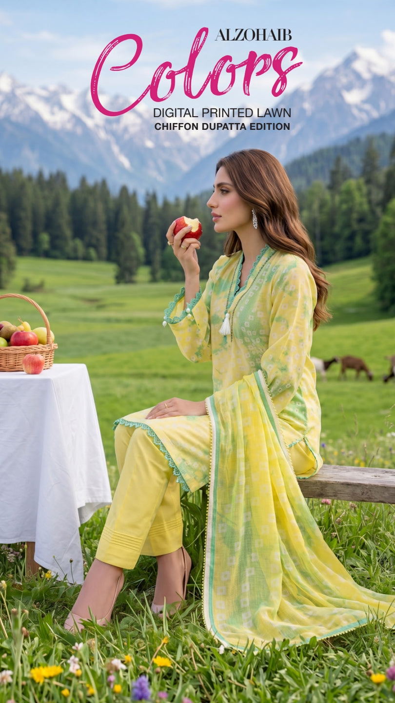 COLORS DIGITAL PRINTED LAWN CHIFFON DUPATTA EDITION