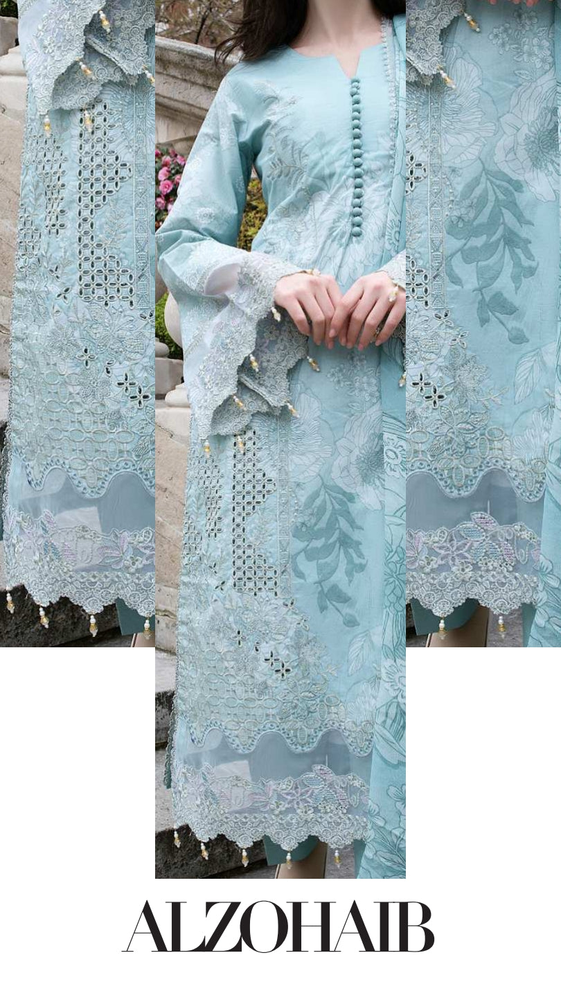 ALZOHAIB SUNSHINE BLOOM England Stories Embroidered Lawn