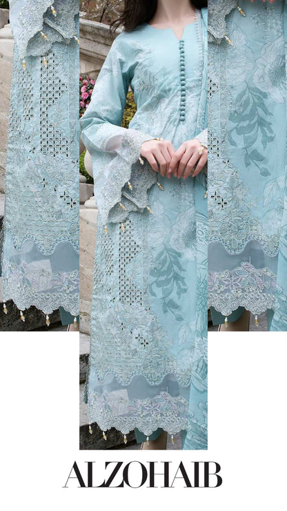 ALZOHAIB SUNSHINE BLOOM England Stories Embroidered Lawn
