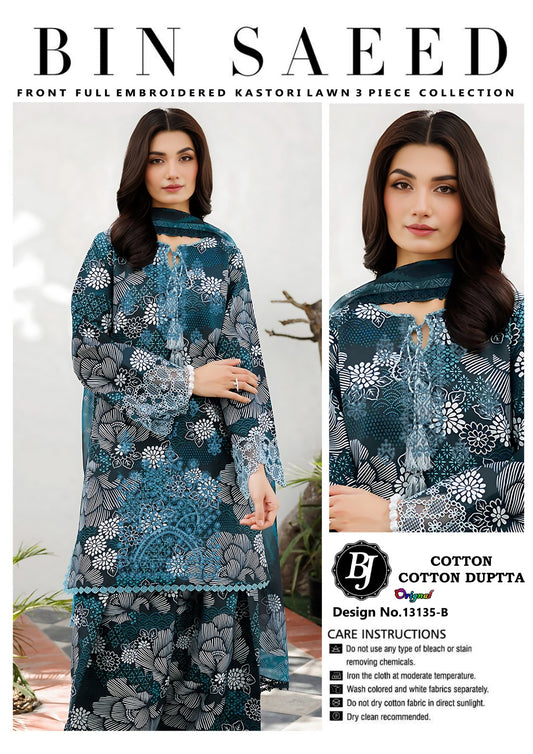 Bin Saeed Lawn Embroidered Collection BJ