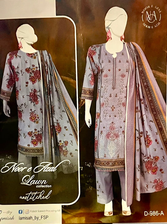 Noor e Azal Lawn 2026 Collection