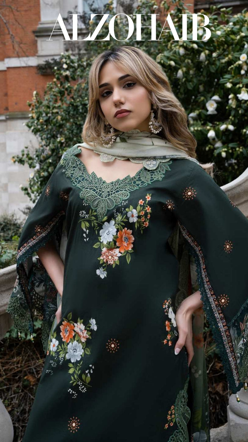 ALZOHAIB SUNSHINE BLOOM England Stories Embroidered Lawn