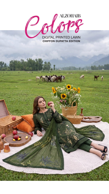COLORS DIGITAL PRINTED LAWN CHIFFON DUPATTA EDITION