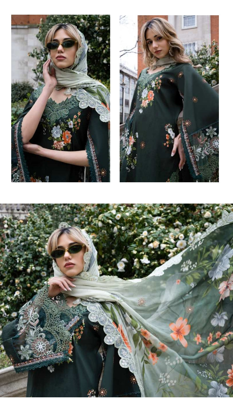 ALZOHAIB SUNSHINE BLOOM England Stories Embroidered Lawn