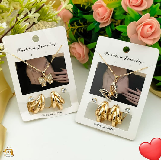 Locket Set with Korean Studs & tops