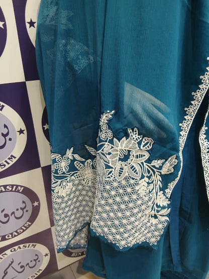 AZURE CHIFFON EMBROIDERED COLLECTION