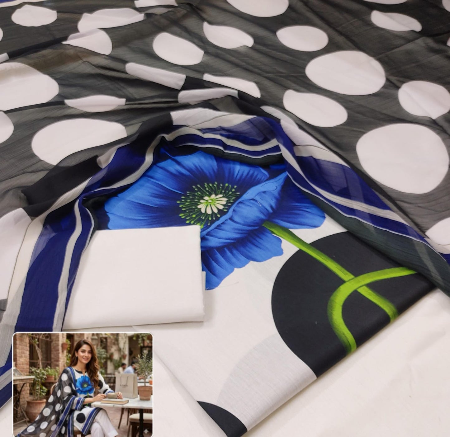Printed Lawn With Chiffon Dupatta Collection