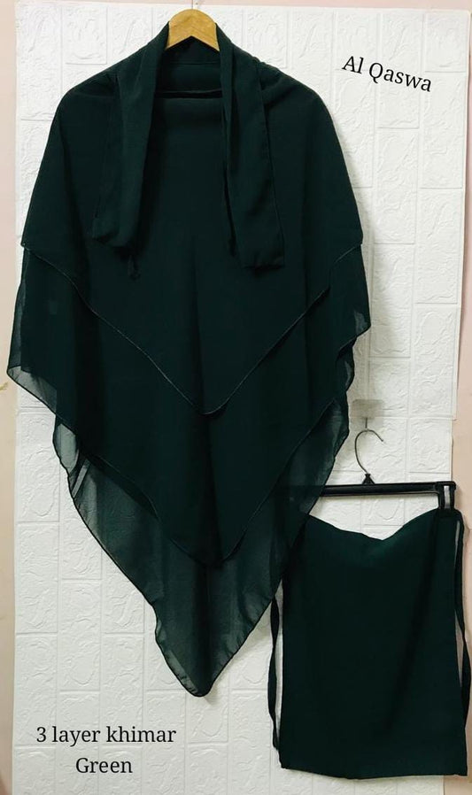 3PCS LAYER HIJAB SET