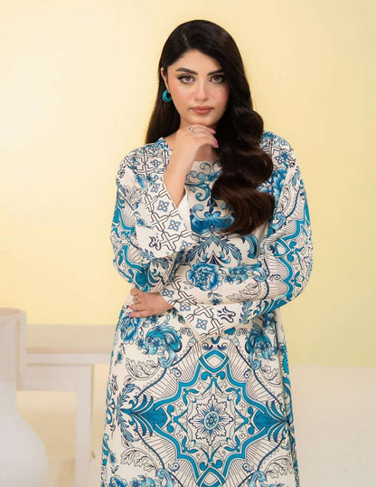 SUMMER KAFTAN BY AMAL 2 Pcs CO-ORDS SILK KAFTAN