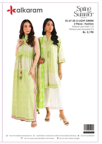 AL-KARAM 2 PC Shirt Dupatta