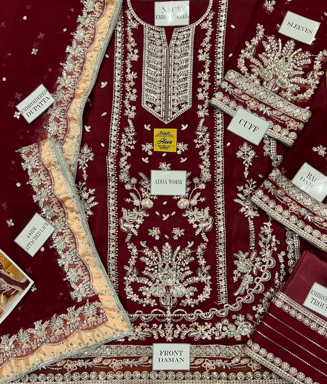 Aneela's Embroidered Chiffon Wedding Collection