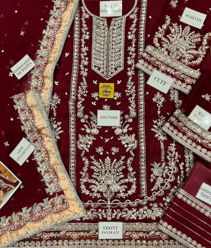 Aneela's Embroidered Chiffon Wedding Collection