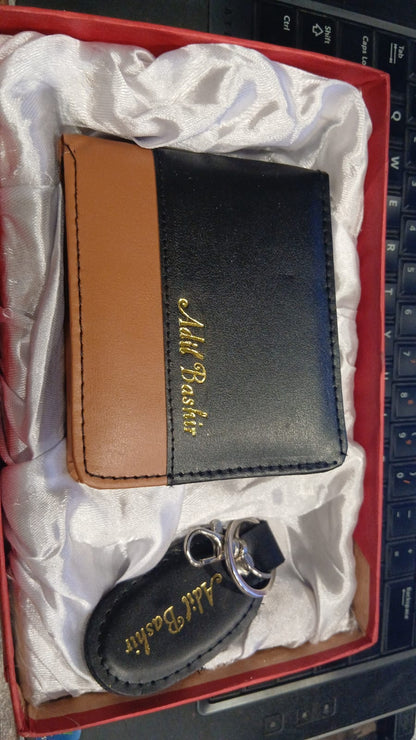 Two Tone Wallet With Keychain