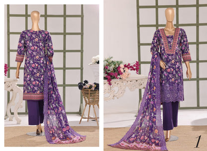 Samira Digital Printed Embroidered Chikankari Lawn Collection