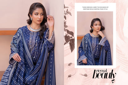 Bin Naeem DIGITAL PRINTED LAWN platinum