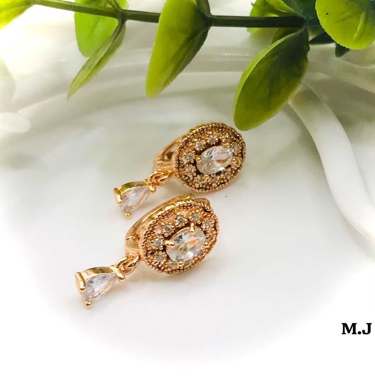 GOLD PLATED MICRO ZIRCON EARRINGS